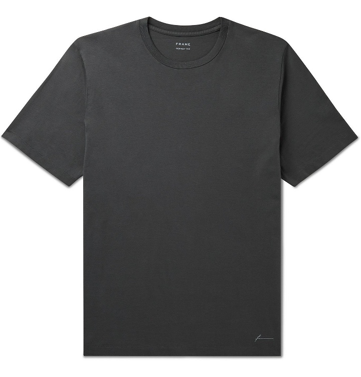 Photo: FRAME - Perfect Organic Pima Cotton-Jersey T-Shirt - Gray