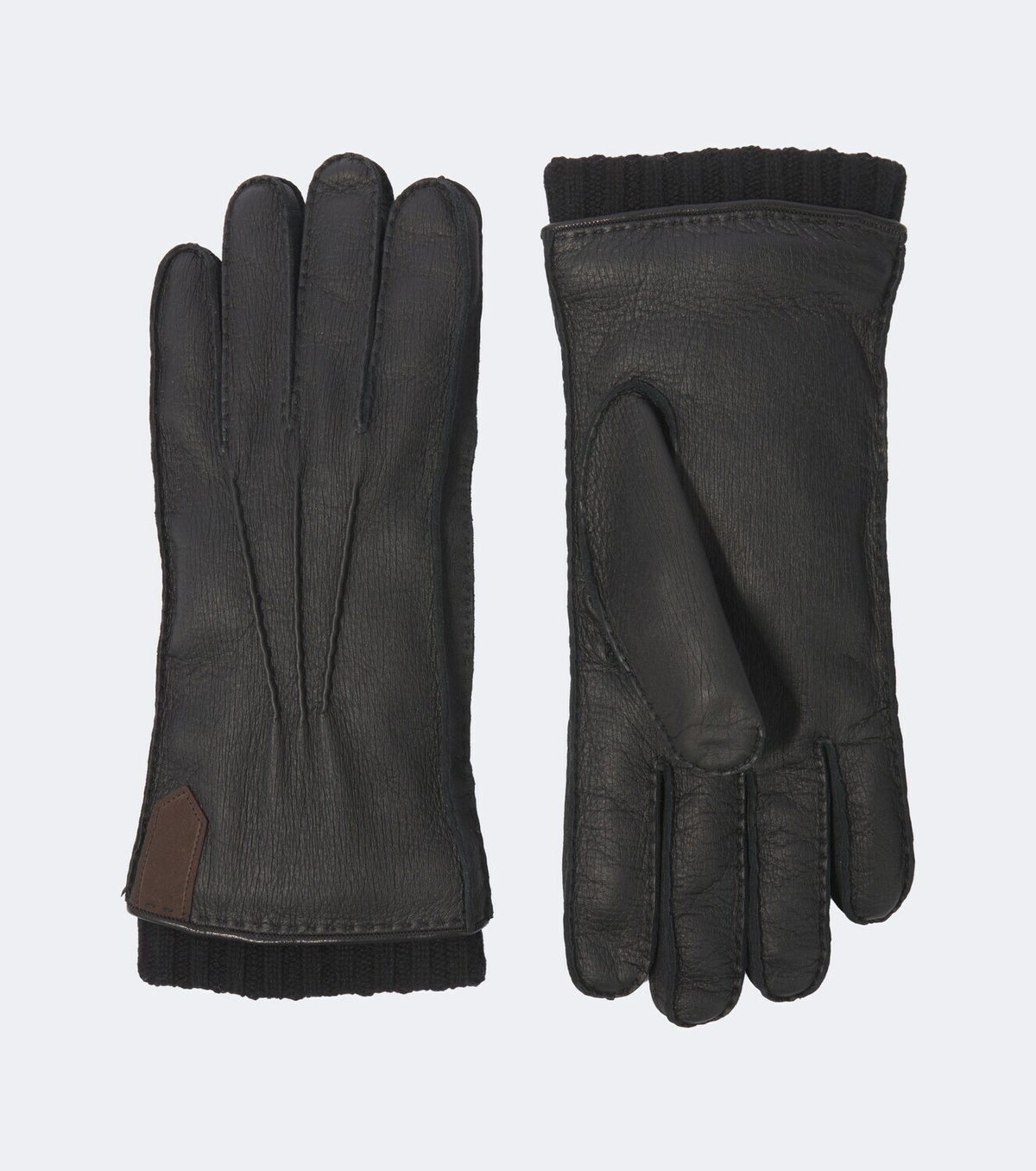 Canali Cashmere-trimmed leather gloves