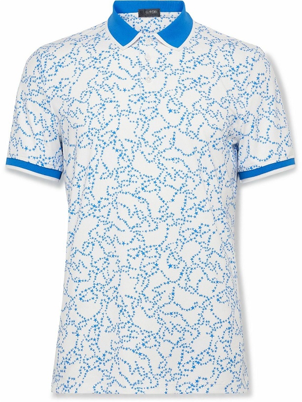 Photo: G/FORE - Star Dust Slim-Fit Printed Tech-Jersey Golf Polo Shirt - Blue