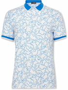 G/FORE - Star Dust Slim-Fit Printed Tech-Jersey Golf Polo Shirt - Blue