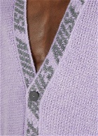 Aries - Waffle Knit Cardigan in Purple