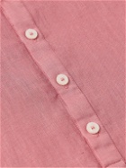 Altea - Tyler Garment-Dyed Linen Half-Placket Shirt - Pink