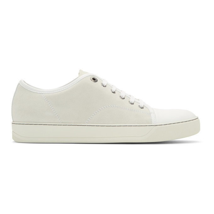 Photo: Lanvin Off-White Suede Sneakers