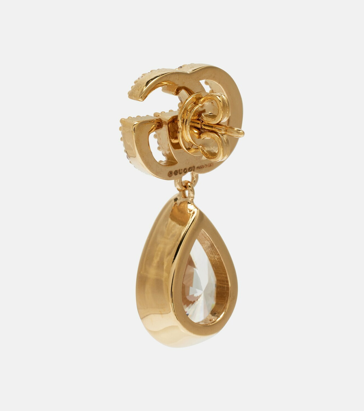 Gucci GG Marmont crystal-embellished drop earrings