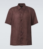 Brioni Printed linen bowling shirt