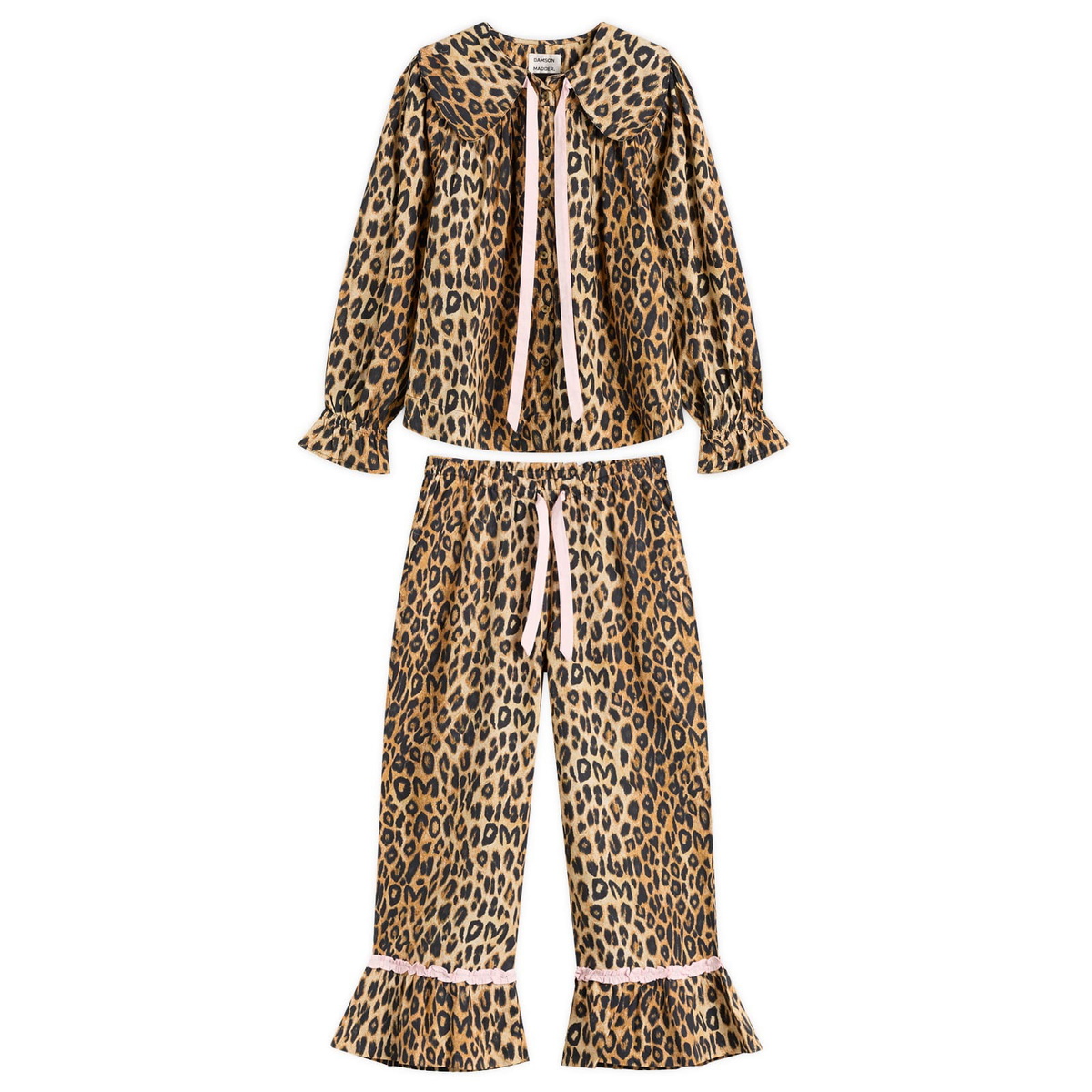 Damson Madder Women's Felice PJ Set in Leopard