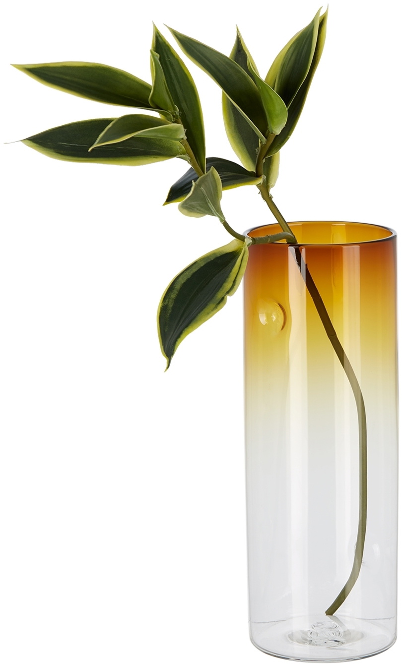 Nate Cotterman Yellow Tall Dimple Vase