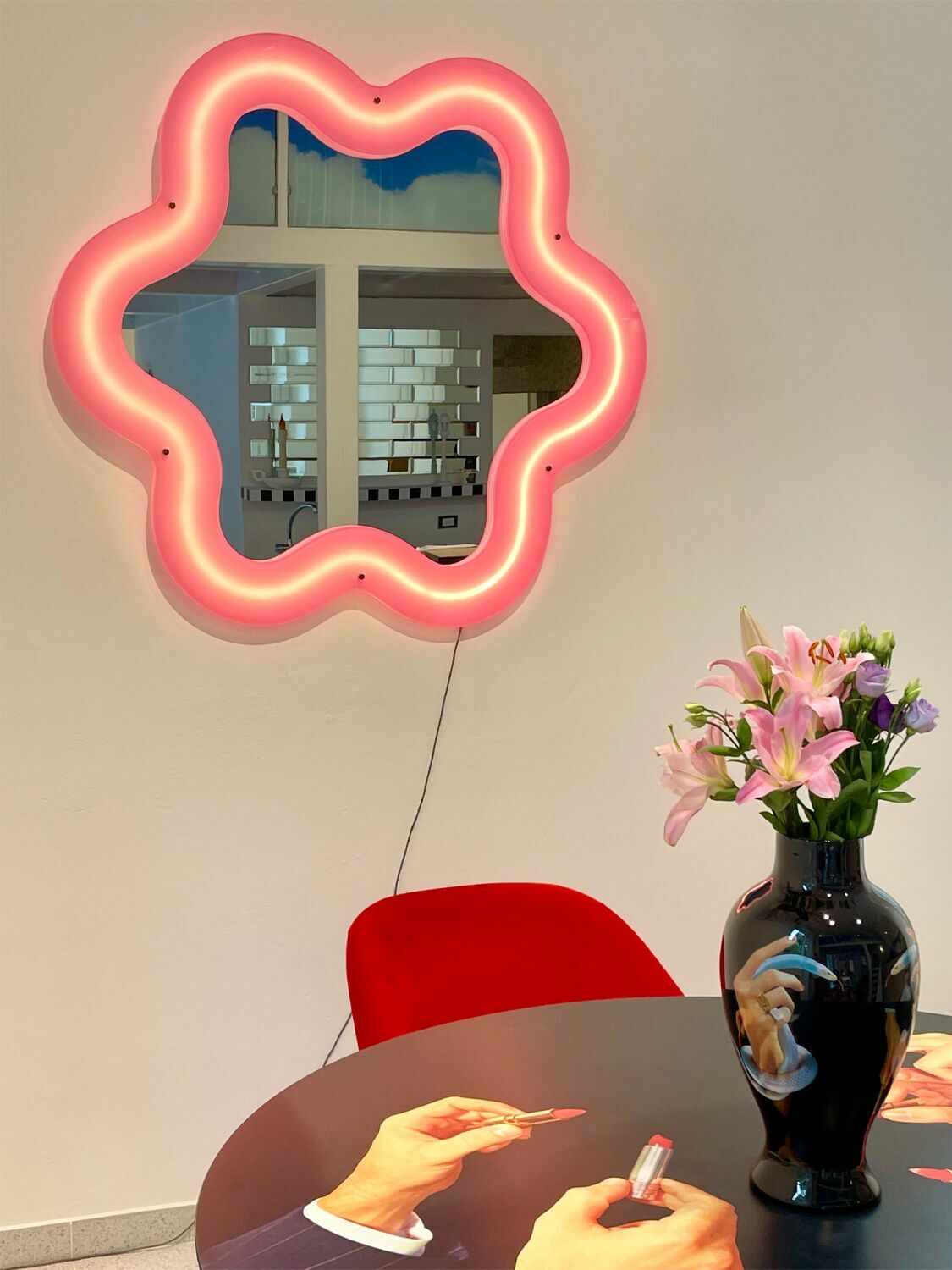 SELETTI Supercurve Tiny Flower Mirror