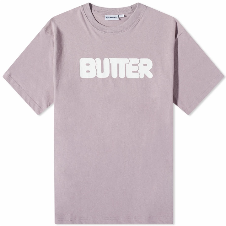 Photo: Butter Goods Rounded Logo T-Shirt in Washed Berry