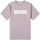 Butter Goods Rounded Logo T-Shirt in Washed Berry