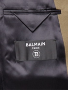 Balmain - Double-Breasted Wool-Twill Blazer - Brown