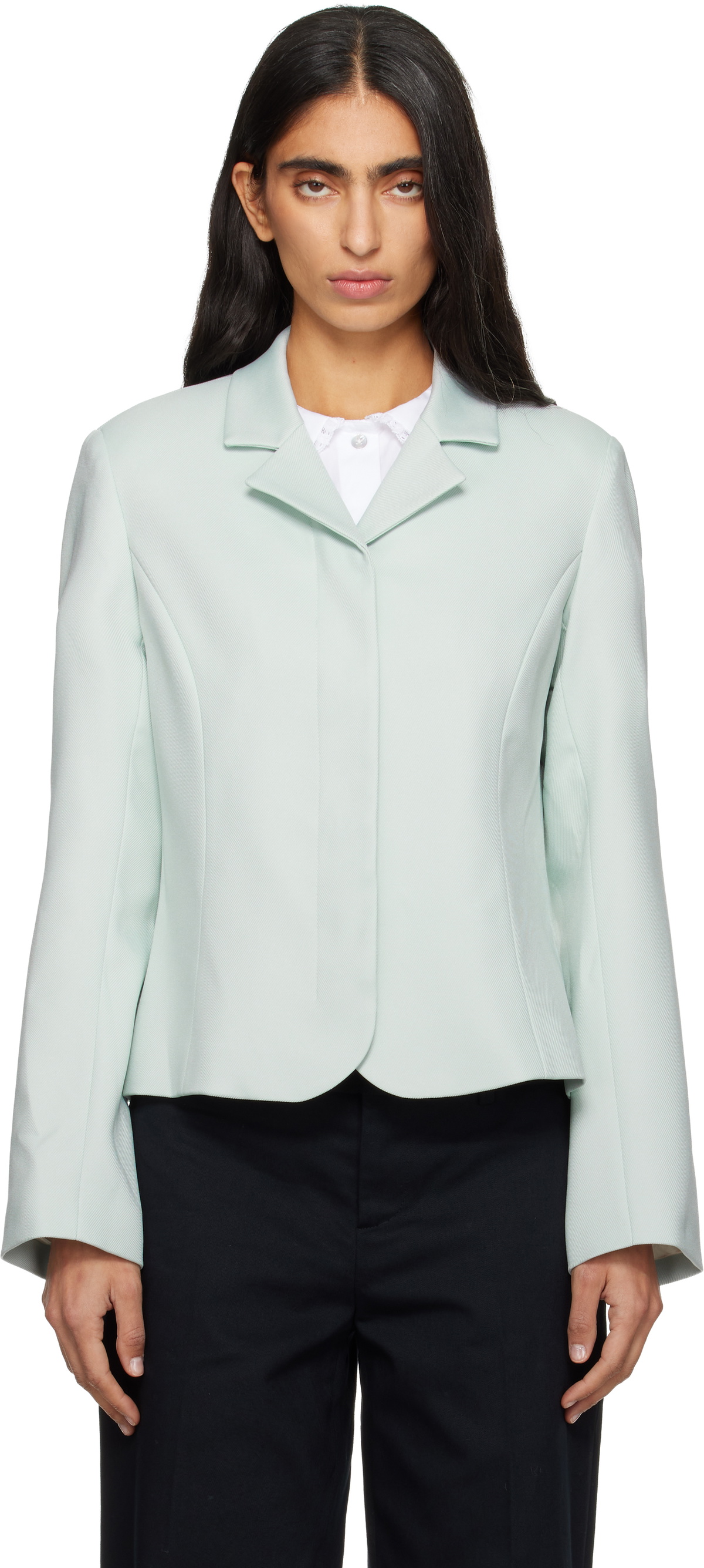 Sandy Liang Blue Garten Blazer