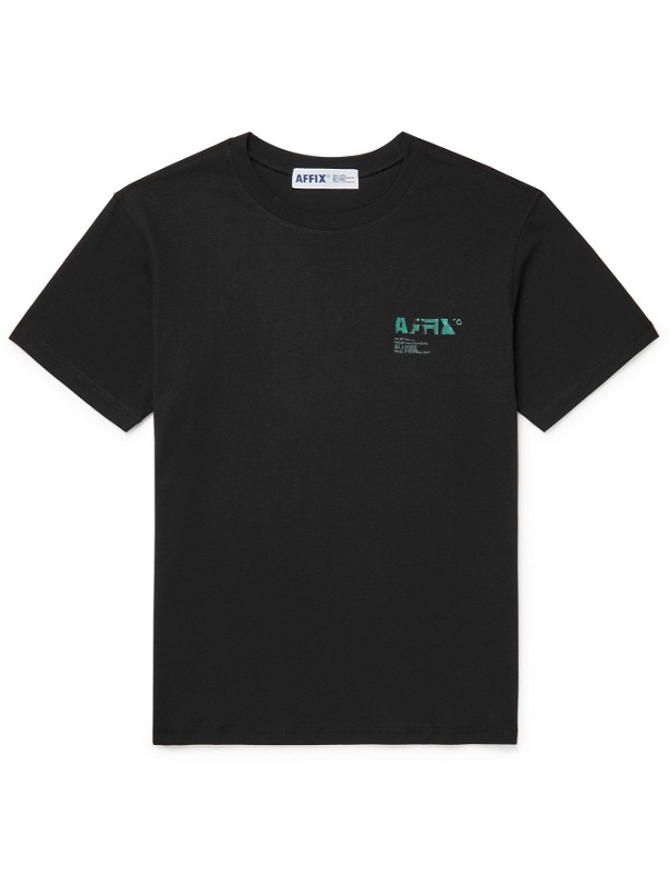 Photo: AFFIX - Logo-Print Organic Cotton-Jersey T-Shirt - Black
