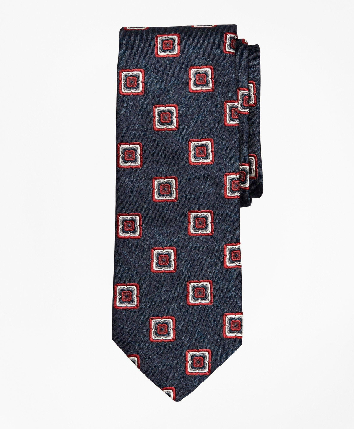 Brooks Brothers Men's Paisley Medallion Tie | Navy