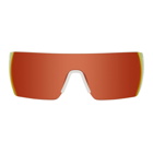 Kenzo White and Orange Shield Sunglasses