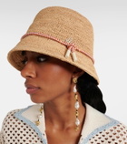 Alémais Sunlit crochet raffia bucket hat