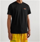 adidas Originals - Logo-Embroidered Printed Cotton-Jersey T-Shirt - Black