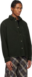 Burberry Green Garment-Dyed Denim Shirt