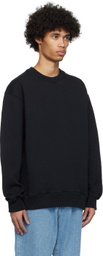 Róhe Black Crewneck Sweatshirt