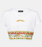 Dolce&Gabbana Cropped printed cotton T-shirt