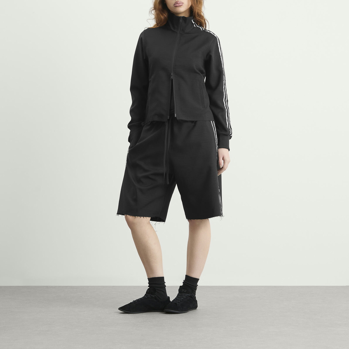 Y-3 Women's 3-Stripe Track Jacket in Black