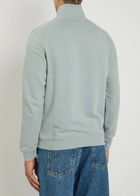 Belstaff Half-zip Logo Cotton Sweatshirt Light Blue