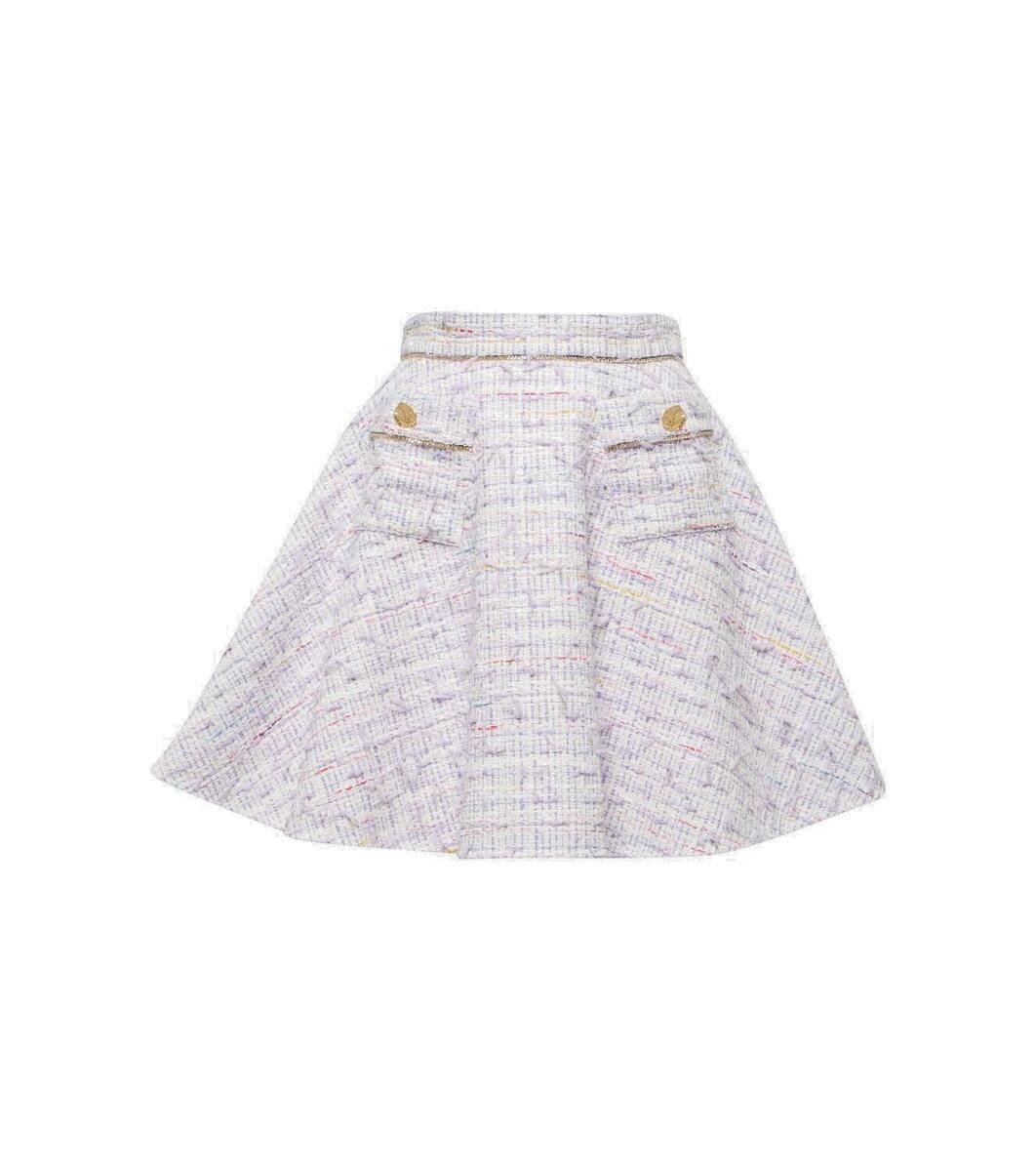 Photo: Nina Ricci High-rise cotton-blend tweed miniskirt