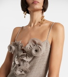Magda Butrym Floral-appliqué midi dress