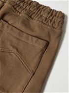 Rhude - Tapered Logo-Embroidered Cotton-Jersey Sweatpants - Brown