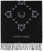 Marine Serre Black & Purple Monogram Scarf