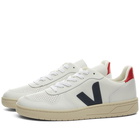 Veja Men's V-10 Vegan Basketball Sneakers in Extra White/Pekin