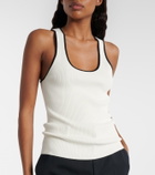 Gucci Ribbed-knit cotton-blend tank top