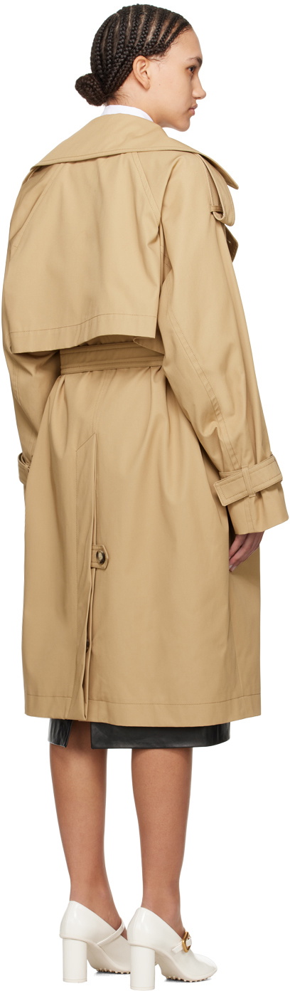 Sportmax Beige Ricamo Trench Coat