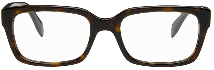 Photo: Alexander McQueen Tortoiseshell Rectangular Optical Glasses