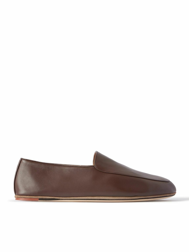 Photo: Loro Piana - Anton Walk Leather Loafers - Brown
