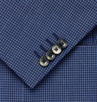 Canali - Kei Slim-Fit Checked Wool-Blend Seersucker Suit Jacket - Blue