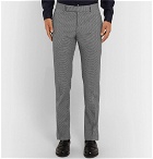 Dunhill - Black Slim-Fit Checked Stretch-Cotton Suit Trousers - Men - Gray