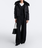 Yves Salomon Doudoune shearling-trimmed down jacket