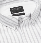 rag & bone - Fit 2 Tomlin Slim-Fit Button-Down Collar Striped Cotton Oxford Shirt - Gray
