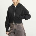 Dime Women's Cropped Zip Hoodie in Black