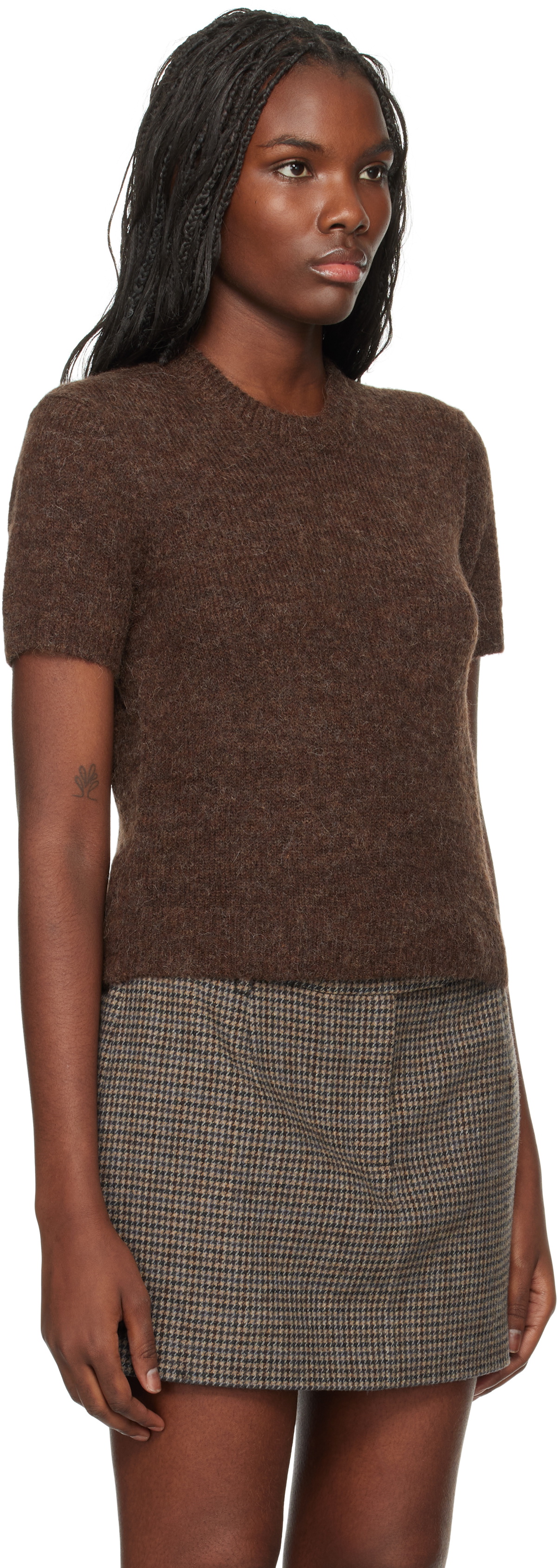 The Garment Brown Verbier Mini Sweater
