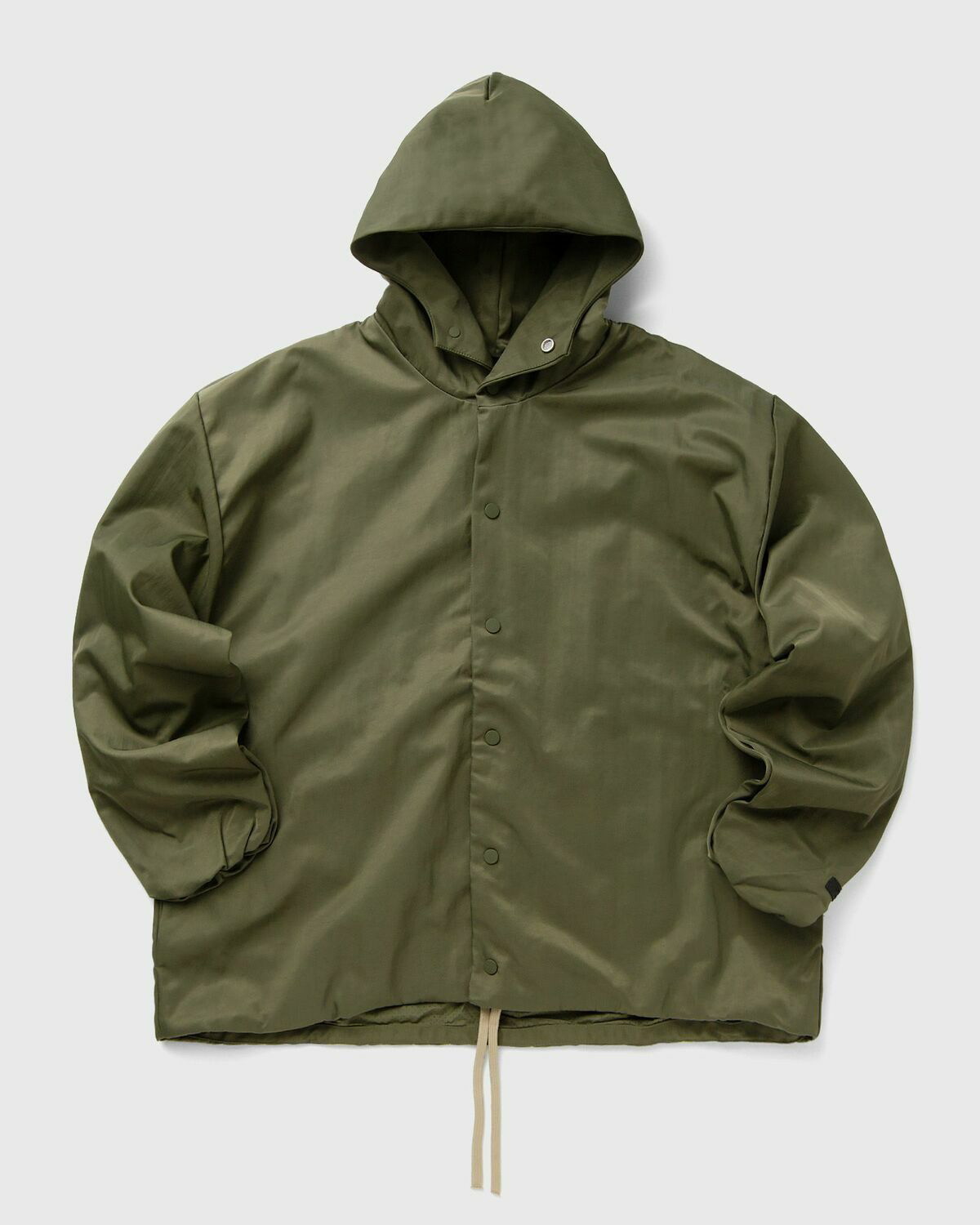 【FEAR OF GOD】essential Textured Nylon Hooded CoachesJacket Textured Nylon Hooded Coaches Jacket - Military – Feature