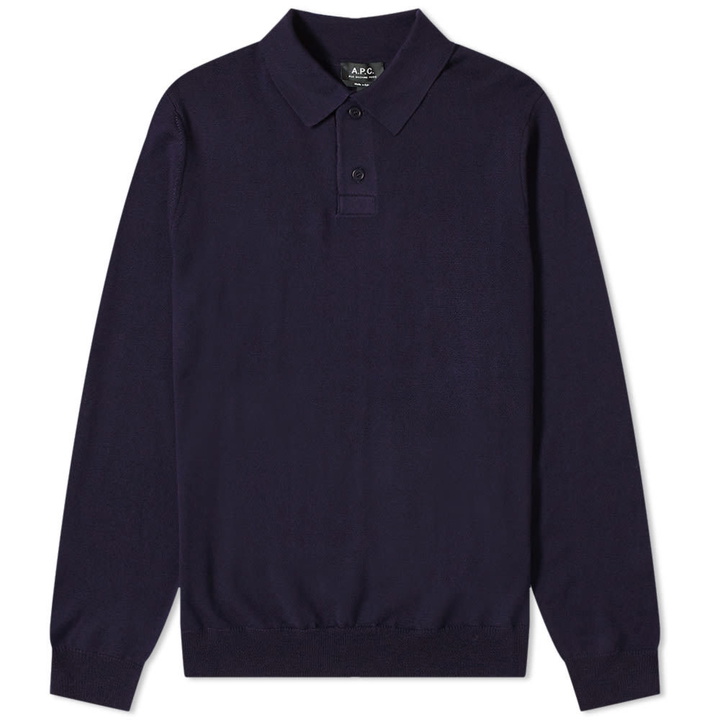 Photo: A.P.C. Jerry Long Sleeve Knit Polo