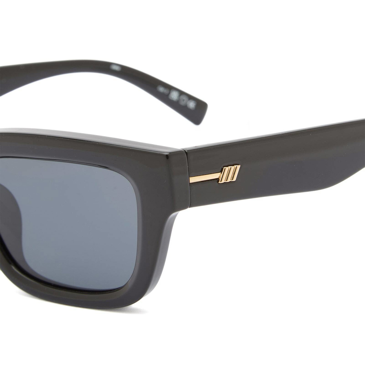 Le Specs Le Castle Sunglasses in Black/Smoke Mono Polarized 
