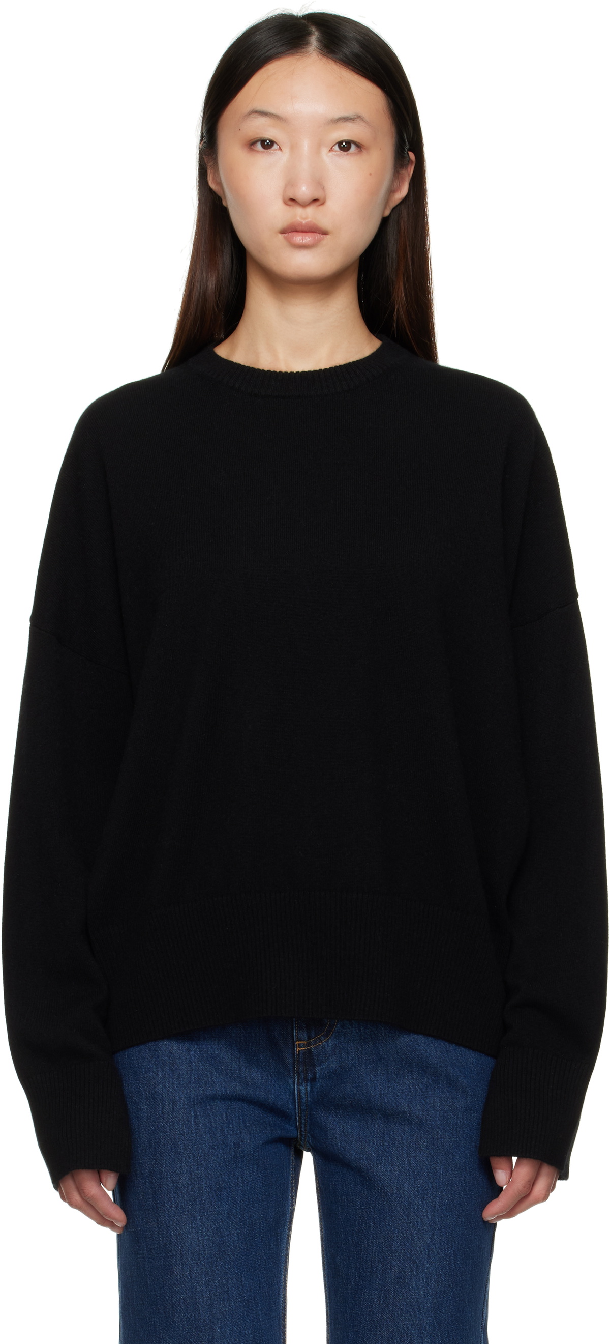 Loulou de Saison Black Anaa Cashmere Sweater