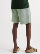 Orlebar Brown - Bancroft Pleated Cotton and Linen-Blend Shorts - Green