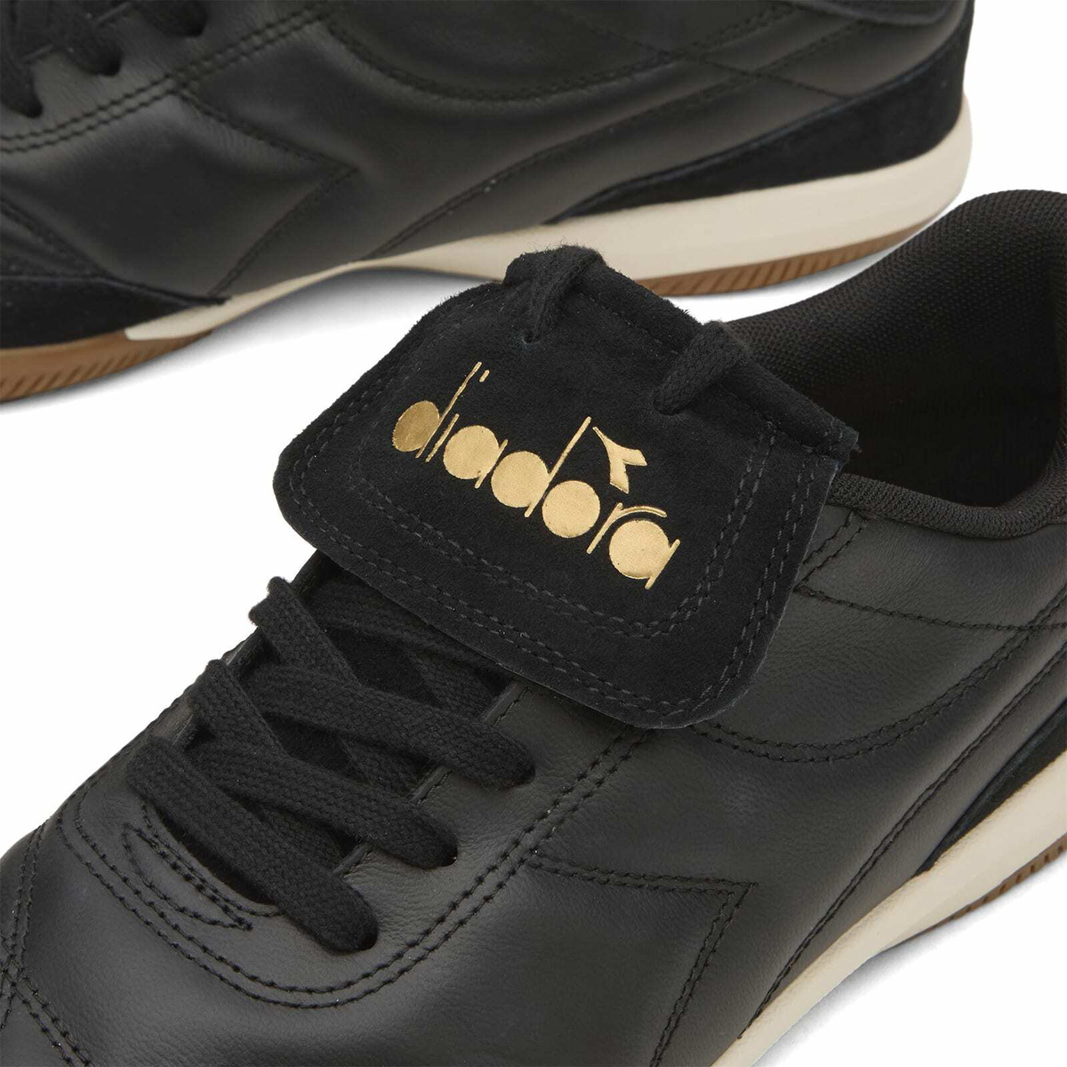 Diadora Men's Gold Indoor Sneaker in Black