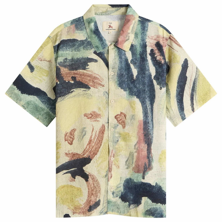 Photo: Folk Men's Gabe Short Sleeve Shirt in Paradiso Print