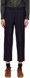 Comme des Garçons Homme Deux Navy Concealed Drawstring Trousers