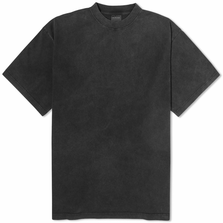 Photo: Balenciaga Men's Logo Back Print T-Shirt in Black/Silver